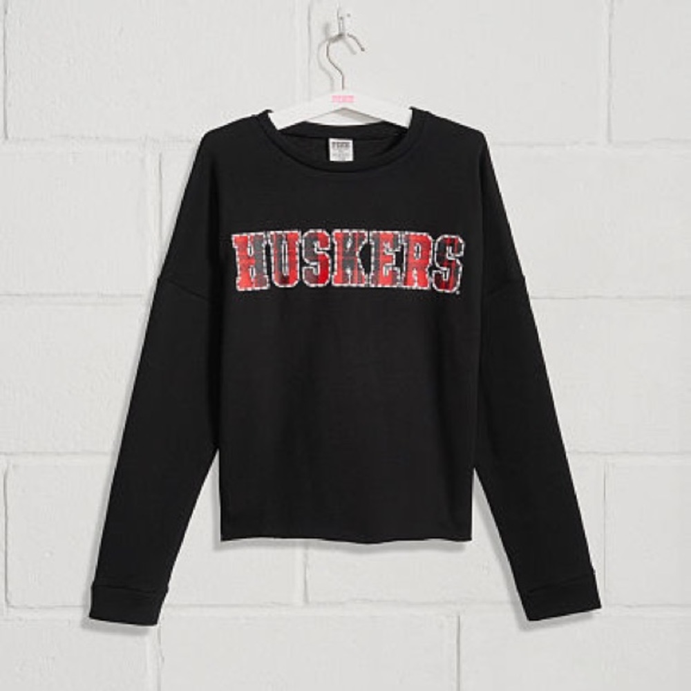 Victoria’s Secret PINK Nebraska Huskers Soft Fleece Crew